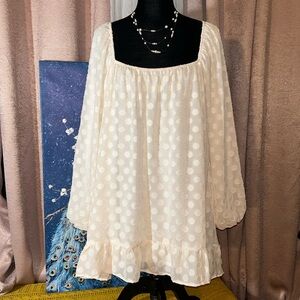 Show Me Your MuMu Size S Cream Pocketed Dress
